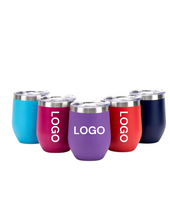 Load image into Gallery viewer, 12oz Stainless Steel Egg Shape Cup Wine Tumbler (Customizable)
