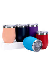 Load image into Gallery viewer, 12oz Stainless Steel Egg Shape Cup Wine Tumbler (Customizable)
